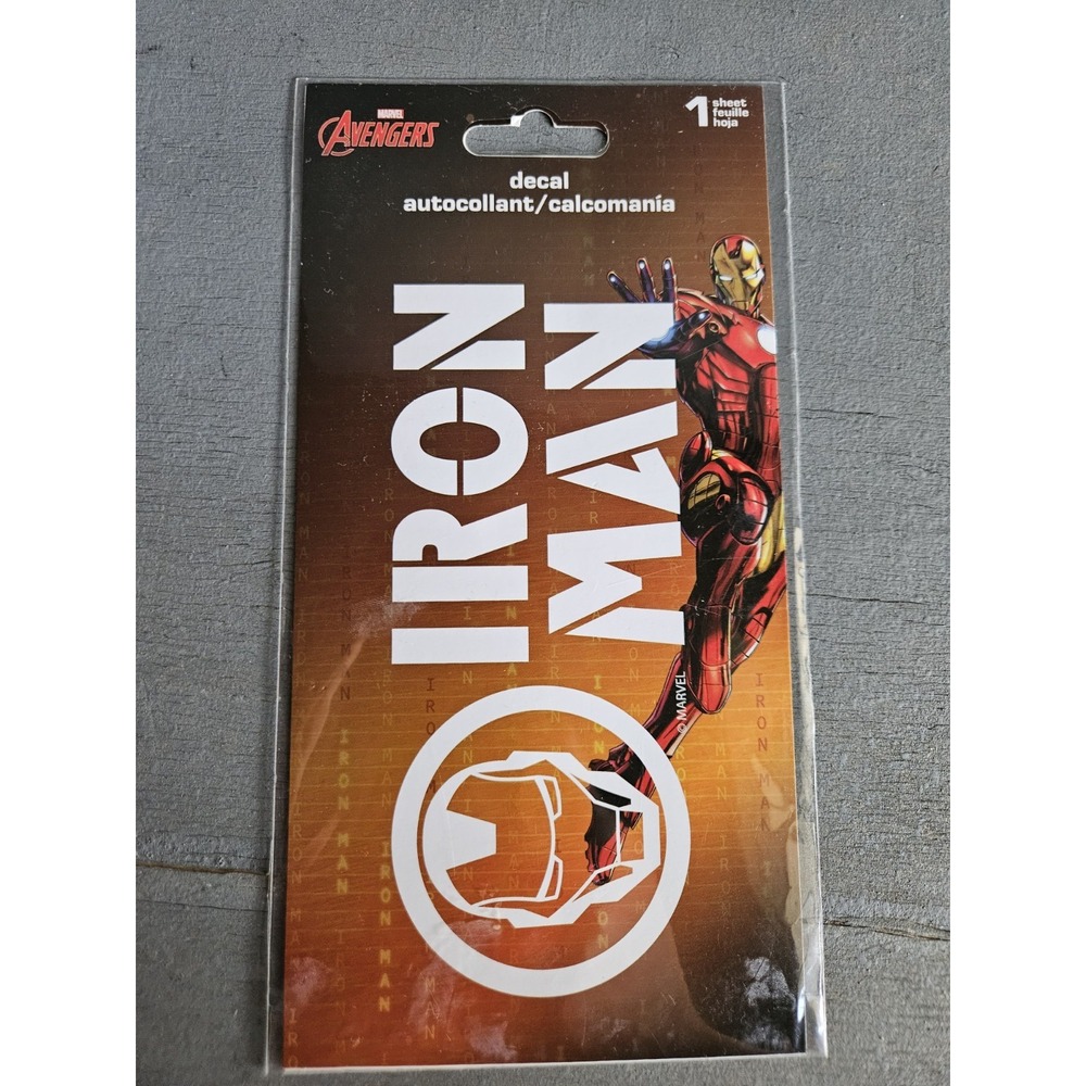 NEW Iron Man Marvel Avengers 5.75" x 2.5" Vinyl + Clear Vehicle Car Decal Gift